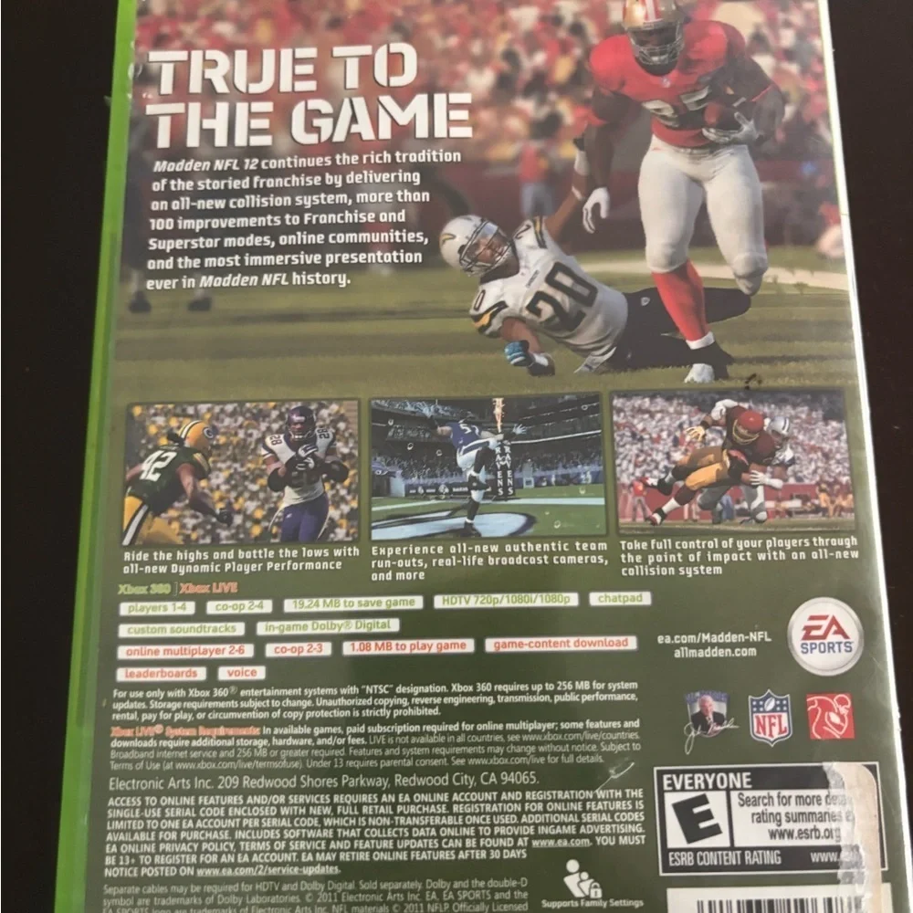 EA Sports Madden 12 For Xbox 360